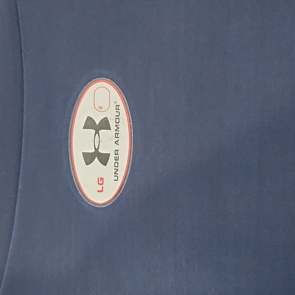 Under Armour Navy Stretchy Fitted Crew Long Sleeve Shirt Size L - Picture 6 of 6